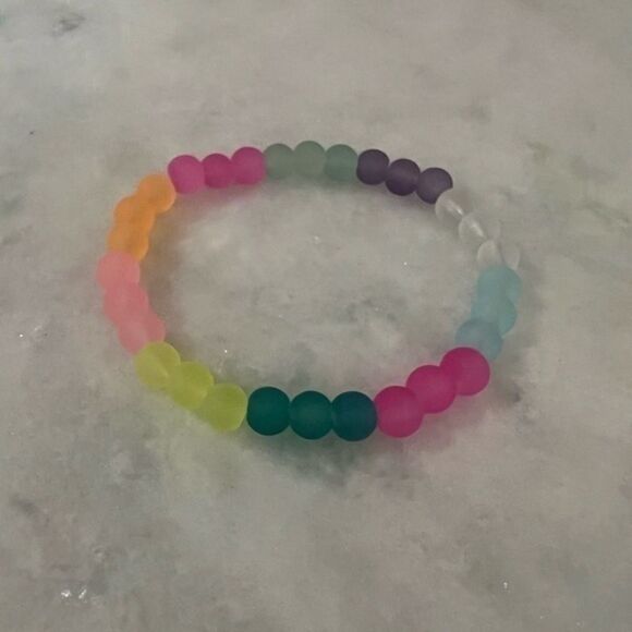 Translucent bead colorful bracelet stretch - Picture 4 of 4